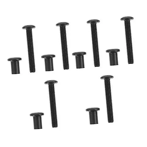 Produktbild: SOLUSTRE 5 Sätze Innensechskantschraube Schrauben Nietmuttern Nuss Haken Sechskantschraube Mit Muttern Maschine Wasserrohrschelle Magnetische Ablage Black Rostfreier Stahl