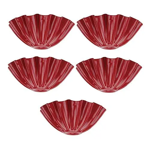 Produktbild: SOLUSTRE 5 Stück Teiliges Edelstahl Backformen Hitzebeständige nicht Verformbare Kuchen und Puddingformen DIY Backwerkzeug für Muffins und Gebäck Einfach zu Reinigen und Langlebig