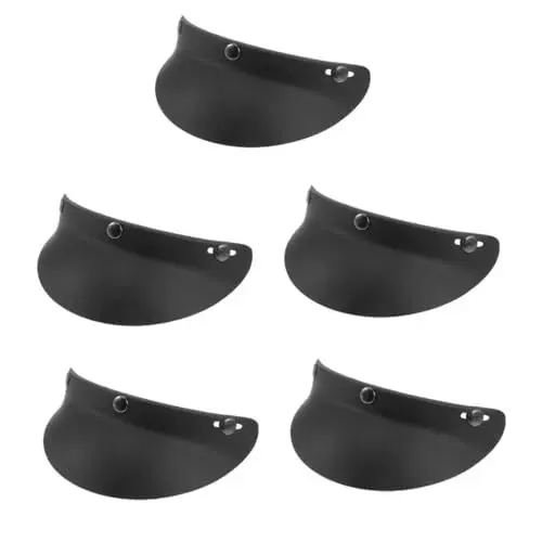 Produktbild: SOLUSTRE 5 Stück Universal Helmvisier Helmversorgung Fahrradhelm Fahrradhelm Sonnenblende Gescheut Outdoor Sicherheitsvisier Helmzubehör Motorradhelme Praktisches Helmvisier Schwarz