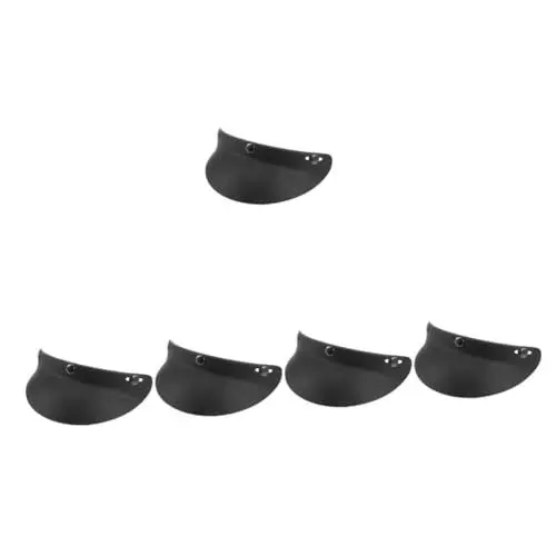 Produktbild: SOLUSTRE 5 Stück Visiereinsatz Fahrradhelm Schutz Visier Helm Sonnenschutz Sommerhelm Sonnenblende Helmvisier Outdoor Ersatzhelm Regenvisier Motorradhelm Visier Schwarz