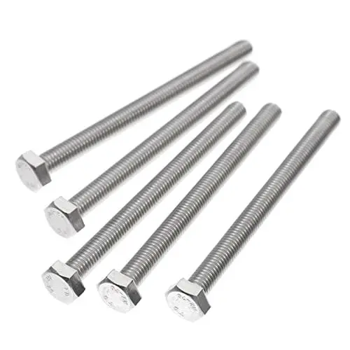 Produktbild: SOLUSTRE Schraube Sechskant Schrauben M8x100 Mm Sechskantbolzen Vollgewinde Aus 304 Edelstahl Öbelbefestigungsschrauben Rostfrei Ideal Für Langlebige Anwendungen