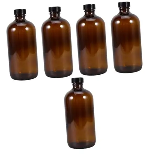 Produktbild: SOLUSTRE 5st -glasflasche Leerer Container Flasche Mit Laborchemikalien Leere Chemikalienflasche Flaschen Mit Vanilleextrakt Flasche Mit Ätherischen Ölen Flasche Für Laborreagenzien