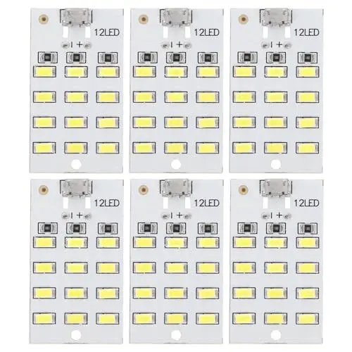Produktbild: SOLUSTRE 6 Stück Autolichter Led-Lichtpaneel Auto-Innenbeleuchtung Auto-Lichtpaneel Anhängerlicht (12 Leds)