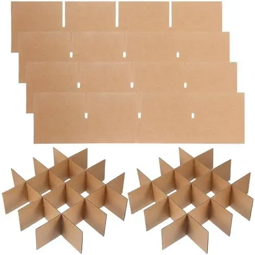 Produktbild: SOLUSTRE Trennwände Aus Karton Für Umzugskartons 6 Stück Glastrennwände Für Verpackungskartons Zum Schutz Von Geschirr Während Des Versands 82 X 82 X 80 Mm
