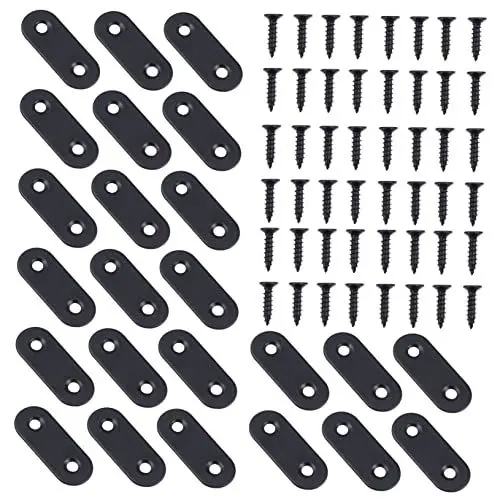 Produktbild: SOLUSTRE 72 Stück Flache Strebenhalterung Aus Stahl Möbel Eckstrebenteile Für Stabile Verbindungen Ideales Set Für Reparaturen An Möbeln Und Holzstrukturen Rostfrei Und Langlebig