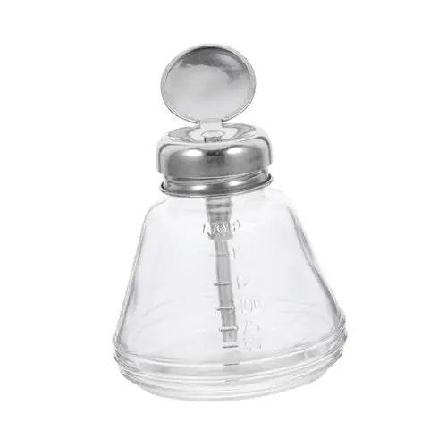 Produktbild: SOLUSTRE Alkohol Flasche Behälter Für Nagellackentferner Pumpspender Nach Unten Drücken Pumpspender Für Flaschen Airless-pumpflaschen Auf Reisen Ölpumpenflasche Transparent Glas