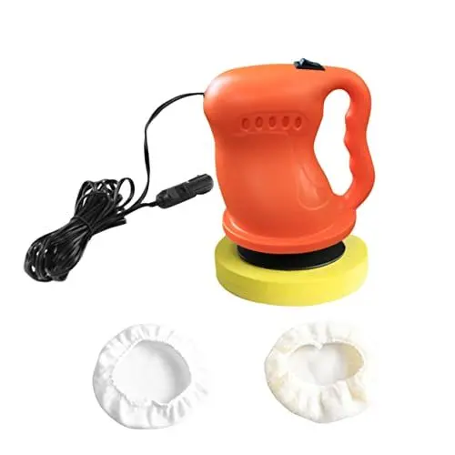 Produktbild: SOLUSTRE 12v Auto Poliermaschine Mit Ergonomischem Griff Waxing Polishing Kit Für Effektives Auto-wachsen Geeignet Für Mobilen Einsatz Orange