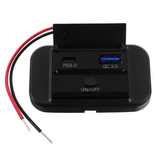Produktbild: SOLUSTRE Netzteil E-scooter Kfz-handyladegeräte Autoladegerät Auto Usb Motor Ladegerät Autoteil Dual Ports Ladegerät 12 Volt Usb Steckdose 12 v Usb c Steckdose 12 Volt Usb Ladeanschluss Autozubehör