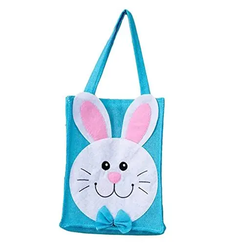 Produktbild: SOLUSTRE Kaninchen-einkaufstasche Ostern Taschen Packen Kinderkorb Osterhasen Taschen Bonbontüten Taschen Zum Verpacken Von Geschenken Snack-taschen Hasen-osterkörbchen Schmuck Vlies Eier