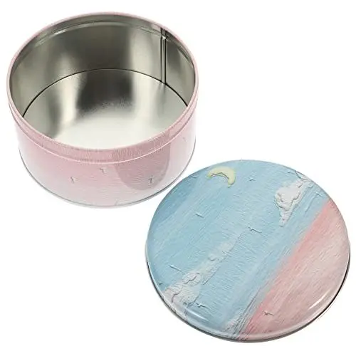 Produktbild: SOLUSTRE Runde Blechdose Mit Deckel Kreative Keksdose Für Geschenke Süßigkeiten Und Dekoration Ergonomisches Design Leichtes Langlebiges Material Für Partys Und Besondere Anlässe