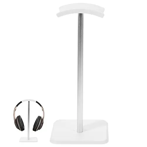 Produktbild: SOLUSTRE Kopfhörer Halterung Aus Aluminiumlegierung Abnehmbarer Standfuß Für Headsets Stabil Und rutschfest Für Gaming Und Bürobedarf Passend Für Kopfhörergrößen