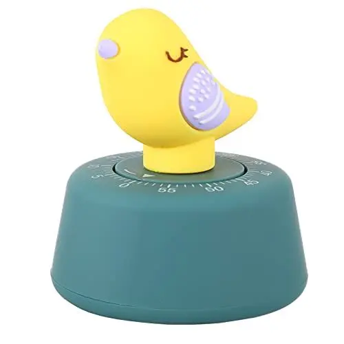 Produktbild: SOLUSTRE Küchentimer Mechanisch Eieruhren Lustig Vogel Figur Gelb Countdown Alarm Timer Backen Kochen Lernen Arbeiten Zeitmesser Neuheit Kochhilfe Küchenhelfer Zuhause Büro