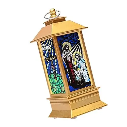 Produktbild: SOLUSTRE Led-lampen-dekor Für Weihnachten Retro-nachtlampe Als Kirchenlampe-dekor Desktop-lampen- Für Terrassendeko Oder Küchentheke Hängende Laterne Für Eingangsbereich Oder