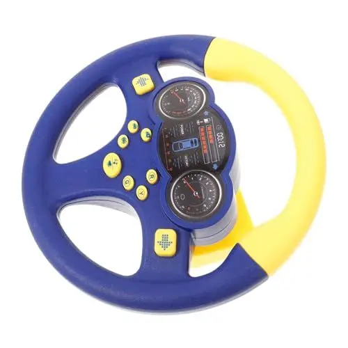 Produktbild: SOLUSTRE Lenkradspielzeug Für Kinder Spielzeugauto Lenkrad Radwechsel Bei Piratenschiffen Simuliertes Fahrlenkrad Lenkradaustausch Lenkrad Spielzeug Für Kinder Spielzeuglenkrad Plastik
