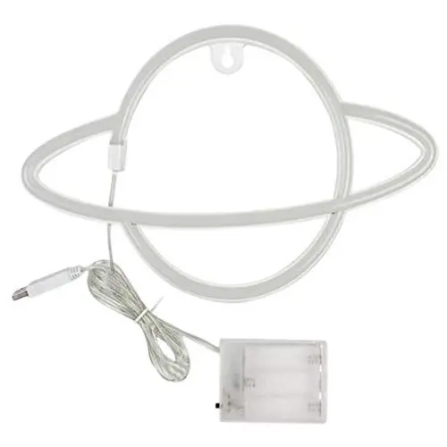 Produktbild: SOLUSTRE Neon Tischlampe Im Planet-design Schlafzimmer Deko Usb-betrieb Für Lounge Und Batterie Für Und Familie