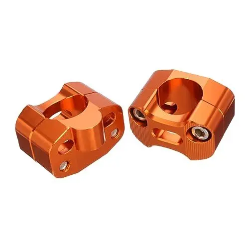 Produktbild: SOLUSTRE Lenkererhöhungsklemme 7/8 Zoll auf 1 1/8 Zoll Umbau Orange Farbe Universelle Passform Zufällige Farbe