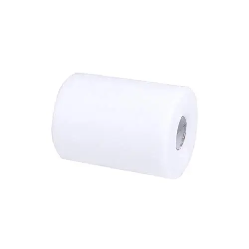 Produktbild: SOLUSTRE Rollen Tüllstoff Für Kleider Bestickter Tüll Tüllspulen Tüllband Handdekor Tüllstoff Für Hochzeit Rock Tüllstoff Bänder Zum Basteln 6x10yd DIY Netzstoff Weiß Gürtel Selbstgemacht
