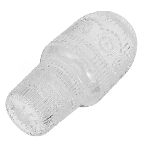 Produktbild: SOLUSTRE Satz Glaswasserflasche Wasserkaraffe Trinkglas Glaskrüge Fruchtsaftglas getränkeflasche Milchkrug Wasserkrug aus Glas mit Tasse Kaltwasserkessel Glaskaraffe Weinkrug Transparent