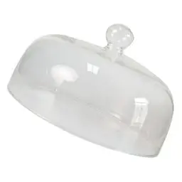Produktbild: SOLUSTRE Tellerglocke Speiseglocke Glas Mikrowellen Deckel Fliegenhaube Tellerhaube Spritzschutz Abdeckhaube für Speise Käse Kuchen Lebensmittel Kühlschrank Mikrowellen