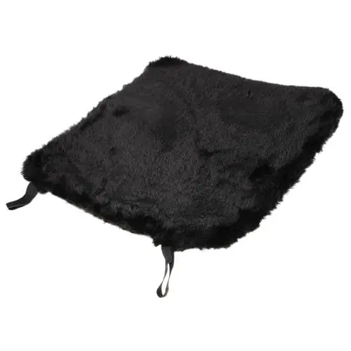 Produktbild: SOLUSTRE beheizbare autositzauflage auto sitzkissen Auto atmungsaktives Sitzkissen Lordosenstütze für Autositze Outdoor-Kissen Kissen für Bürositze Plüschimitat aus Kaninchenfell Black
