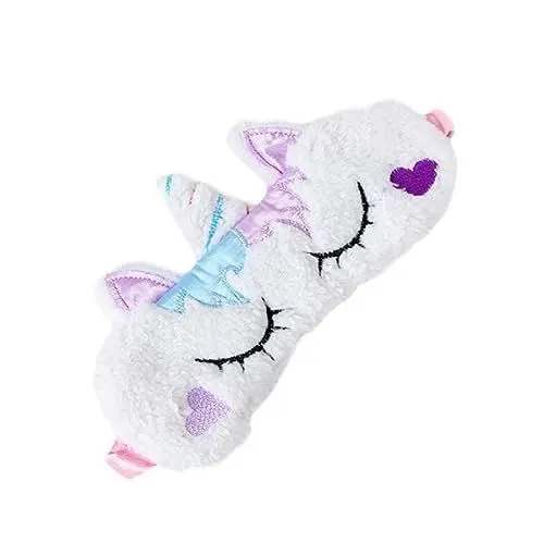 Produktbild: SOLUSTRE sleep aid einschlafhilfen hotel train eyemask cutermesserser züge zug Einhorn Cartoon-Augenklappe Augenklappe schlafen Einhorn-Augenklappe dreidimensional Farbiges Fell