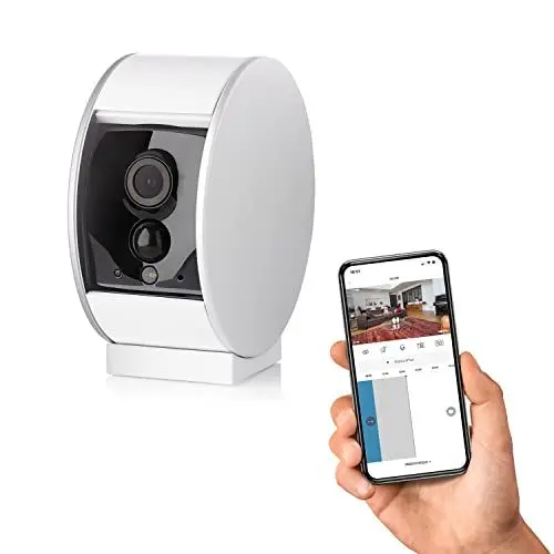 Produktbild: Somfy 2401507 Innenkamera (mit automatischer Blende, 130° Weitwinkel Blick, 8-fach Zoom, Nachtsichtfunktion, Lautsprecher und Mikrofon, Bewegungsmelder),Weiß