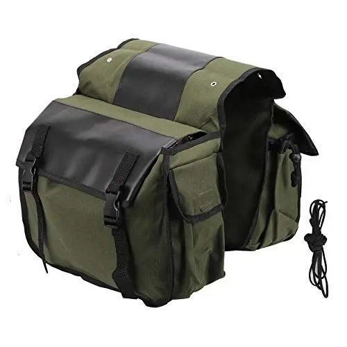 Produktbild: SOMK Fahrradtaschen Gepäckträger, Faltbare Fahrradtasche aus Segeltuch, Tragbarer Mountainbike Kofferraum Gepäckaufbewahrungs Organisator, Fahrradträgertasche, 30 35L Fassungsvermögen,(Grün)
