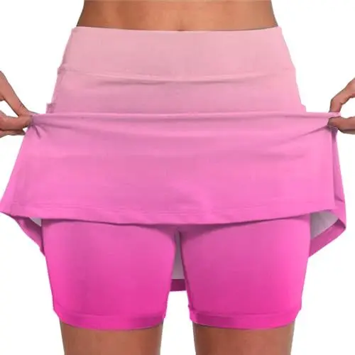 Produktbild: Damenmode Sale Damen Damen Tennisröcke Hohe Taille Farbverläufen Golfrock Damen Skater Hose Kurze Tennisrock Damen mit Hose Knielang Farbschreibweise Skorts Damen