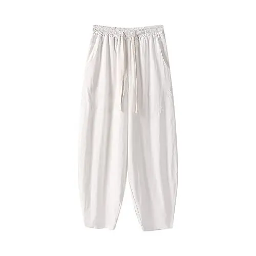 Produktbild: Sommerhose männer leicht 3/4 Leinenhose männer Cargo Leinenhose männer kurz Leinenhose männer lang 4XL Sporthose männer kurz Sommer Shorts Freizeit Baumwolle