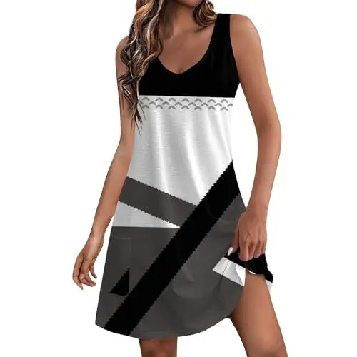 Produktbild: Sommerkleid Damen Festliche Kleider Abendkleid Damen Elegant Damen Kleid Träger Jeanskleid Damen Lang Jeanskleid Damen Lang Wanderbekleidung Damen Maxikleid Damen Sommer Grau S