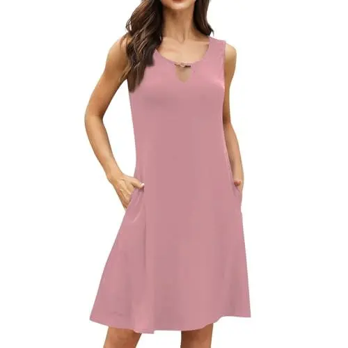 Produktbild: Sommerkleid Damen Kleid Festlich Damen Brautkleid Kurz Mutter Tochter Kleid Damen Dresses Abiball Kleid Kaftankleider Damen Kleider Damen Cocktailkleid Kleidung Schwarz Färben Rosa L