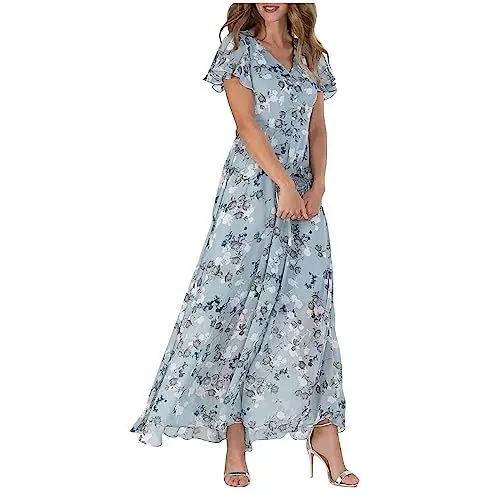 Produktbild: Sommerkleid Damen Partykleid Damen Kleid Kurz Kleid Rot Pullikleid Damen Bekleidung Damen Frühling Kleider Hochzeitsgast Damen Schicke Kleider Hochzeitsgast Abschlusskleider Türkis XL