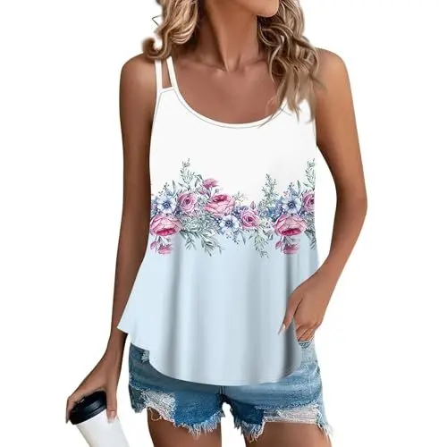 Produktbild: Sommermode Damen Tunika Damen Strand Koszulki Damskie Glitzer Rock Damen T-Shirts Fã¼R Damen Damen Oberteil Sexy Häkeloberteile Damen Sommer Shirt Damen Oversize Cute Tops Türkis XL