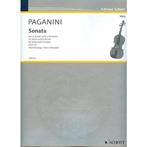 Produktbild: Sonata: per la Grand'Viola ed Orchestra. Viola und Orchester. Klavierauszug mit Solostimme. (Edition Schott)