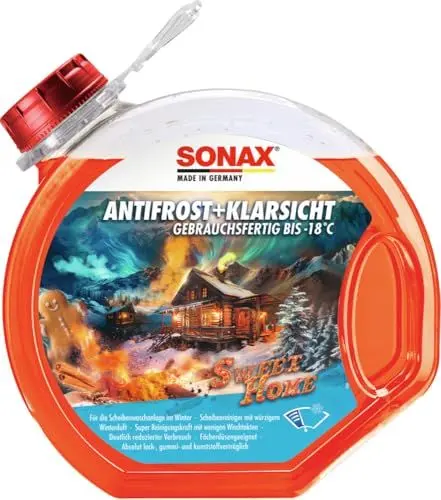 Produktbild: SONAX AntiFrost+KlarSicht bis -18 °C gebrauchsfertig Sweet Home (3 Liter) schneller, schlierenfreier und effektiver Scheibenreiniger für den Winter | Art-Nr. 01364000