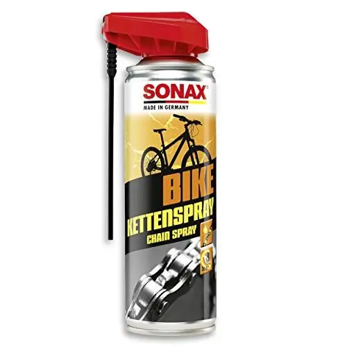 Produktbild: SONAX BIKE KettenSpray mit EasySpray (300 ml) Reinigt, Schützt & Schmiert, Verringert Verschleiß & Reibung, Korrosionsschützend, Hohe Kriech- & Haftwirkung | Art-Nr. 08762000