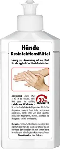 Produktbild: SONAX Handdesinfektionsmittel (250 ml) schützt gegen Bakterien & Viren für hygienische & wirksame Händedesinfektion - made in Germany | Art-Nr. 04011410