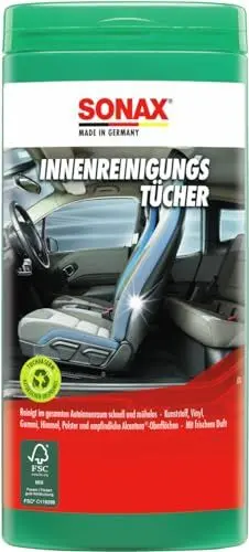 Produktbild: SONAX InnenReinigungsTücher Box (25 Stück) zur schnellen, einfachen und gründlichen Reinigung aller Flächen im Fahrzeuginnenraum | Art-Nr. 04122000