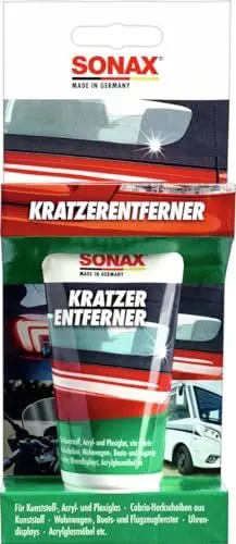 Produktbild: SONAX KratzerEntferner Kunststoff NanoPro (75 ml) zur Entfernung von Kratzern und Blindstellen aus Kunststoff, Acryl- und Plexiglas | Art-Nr. 03050000