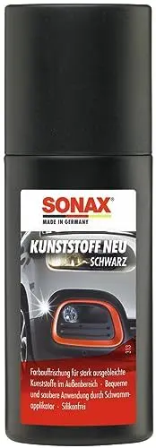 Produktbild: SONAX Kunststoff Neu Schwarz (100 ml) zur Farbauffrischung stark ausgebleichter Kunststoffe im Fahrzeugaußenbereich | Art-Nr. 04091000