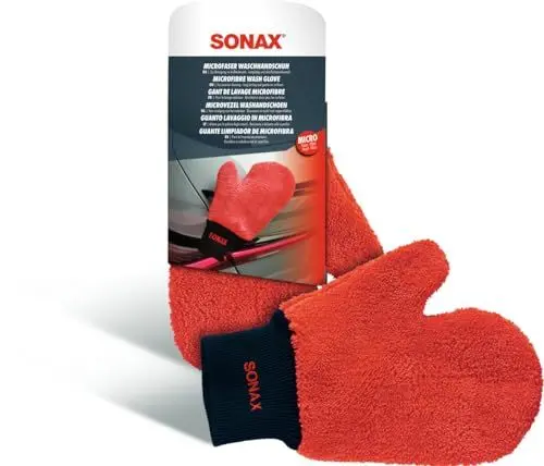 Produktbild: SONAX Microfaser WaschHandschuh (1 Stück) bequemer Handschuh mit maximalem Oberflächenschutz, schonende Reinigung Aller Lack, Glas und Kunststoffoberflächen, Art-Nr. 04282000