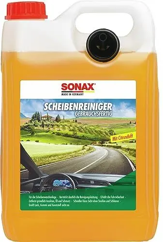 Produktbild: SONAX ScheibenReiniger gebrauchsfertig Citrus (5 Liter) gebrauchsfertiger Reiniger für die Scheiben- und Scheinwerferwaschanlage | Art-Nr. 02605000