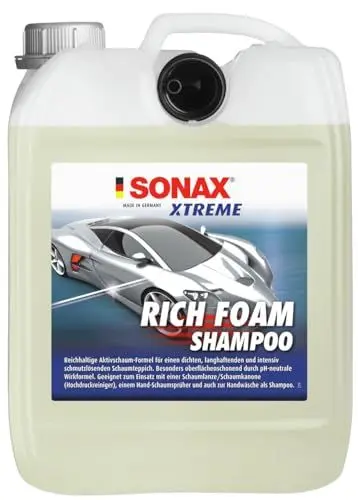 Produktbild: SONAX XTREME RichFoam Shampoo (5 Liter) mit kraftvoller Schmutzlösung und fruchtigem Berry-Duft für das komplette Fahrzeug | Art-Nr. 02485000