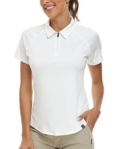 Produktbild: Soneven Golf Poloshirt Damen XS Kurzarm 1/4 Reißverschluss Atmungsaktiv Schnelltrocknend für Golf Tennis Freizeit Trainning Laufen