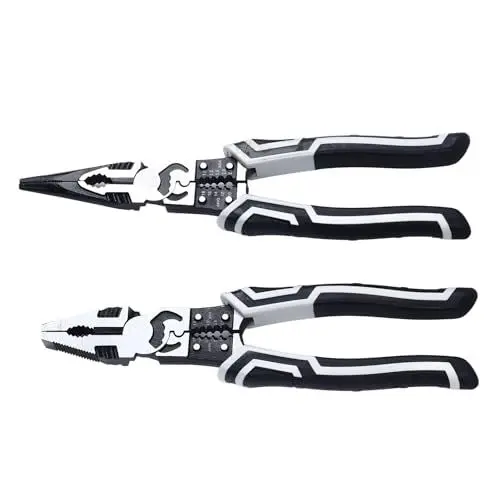 Produktbild: Sonew Arbeitssparender CRV-Stahldrahtschneider, Spitzzangen-Set, 22,9 Cm, Ergonomische Multifunktionszange, Ideal für Handwerk, Reparaturen zu Hause und Elektriker