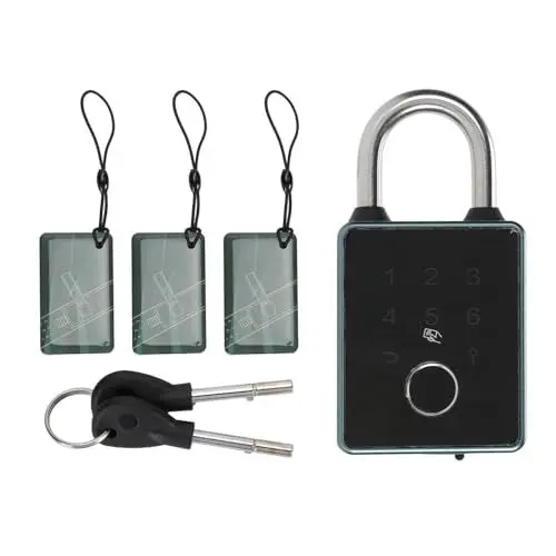 Produktbild: Sonew Fingerabdruck Schloss, Biometrisches Schlüsselloses Fingerabdruck-Schloss aus Metall, Elektronisches Schloss mit Karten-APP-Schlüssel(TTLOCK)