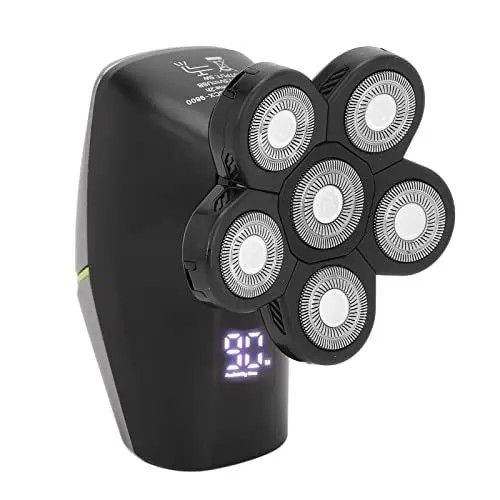 Produktbild: Sonew Glatzen Rasierer Herren, 6 Klingen Kopf, IPX6 wasserdichter USB Gesichtsrasierer, multifunktionales Haarschneider Haarschneide Pflegeset