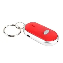 Produktbild: Sprachsteuerung Anti Lost Device Whistle Key Finder Schlüsselbund Sucher für Telefon, Schlüsselbund, Brieftasche, Gepäck (Rot)