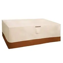 Produktbild: SONGMICS Abdeckung für Tisch und Stühle, 600D Oxford-Gewebe, Schutzhülle für Gartenmöbel-Set, Abdeckhaube, wasserfest und farbecht, für Outdoor, 240 x 140 x 90 cm (L x B x H), beige GFC93M