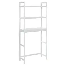 Produktbild: SONGMICS Badezimmerregal für über die Toilette, aus Bambus, 3 Ebenen, Organizer für das Badezimmer, mit verstellbaren Einlegeböden, Belastung 15 kg/Ebene, einfache Montage, Weiß BTS01WT